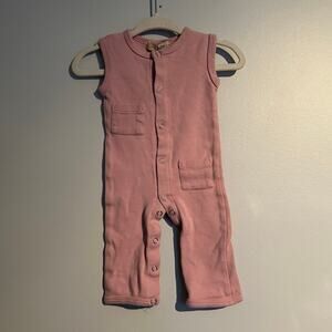 L'ovedbaby Sleeveless Jumpsuit Romper – Blush Pink – 0-3 Months